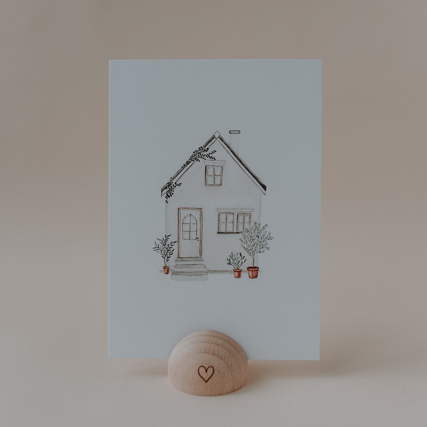 Watercolor card house (PU = 10 pieces)