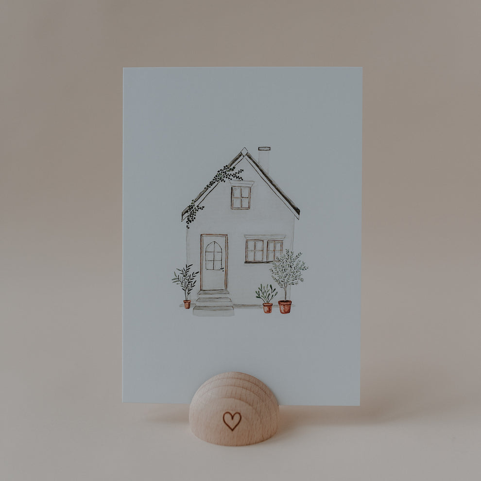 Watercolor card house (PU = 10 pieces)