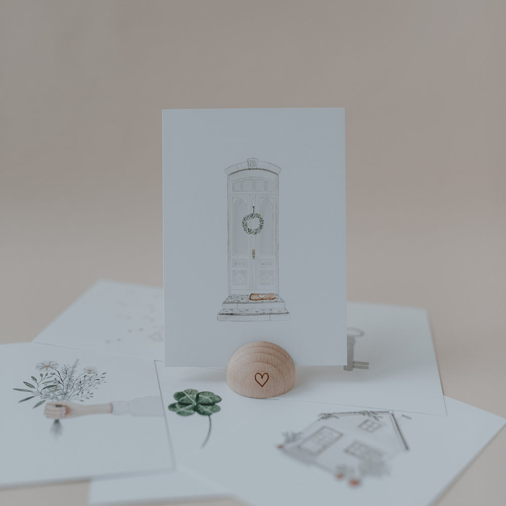 Watercolor card door (PU = 10 pieces)