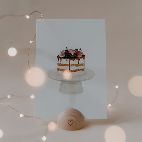 Watercolor card Naked Cake (PU = 10 pieces)