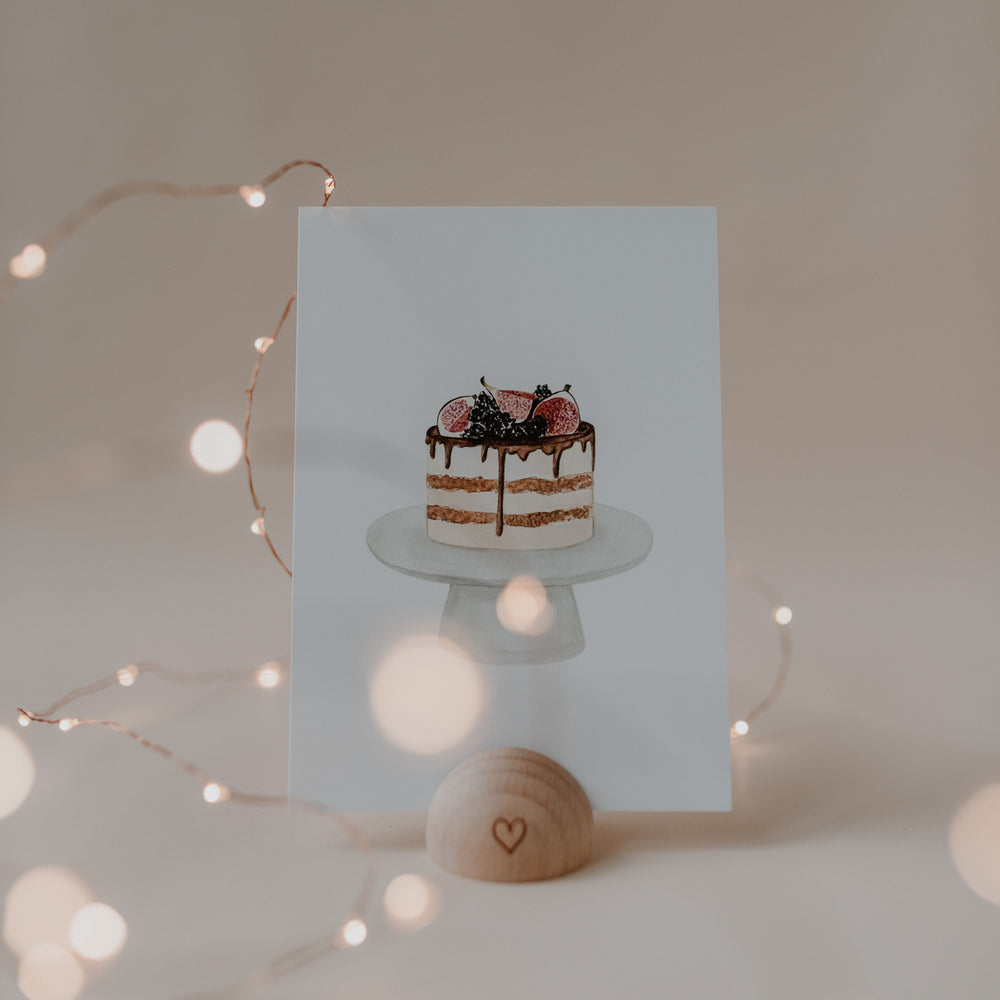 Watercolor card Naked Cake (PU = 10 pieces)