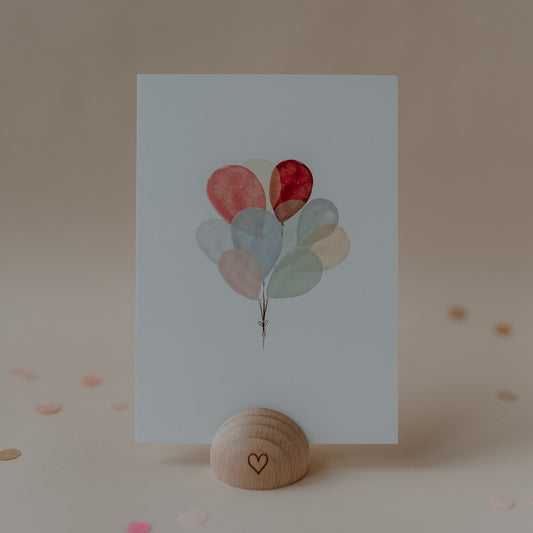 Aquarellkarte Balloons (VE = 10 Stk)