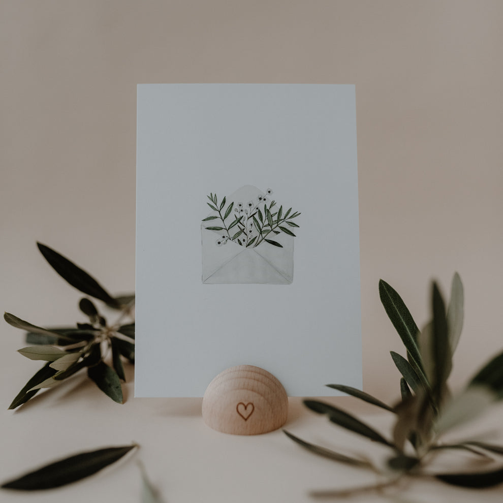 Watercolor card Flower Post (PU = 10 pieces)