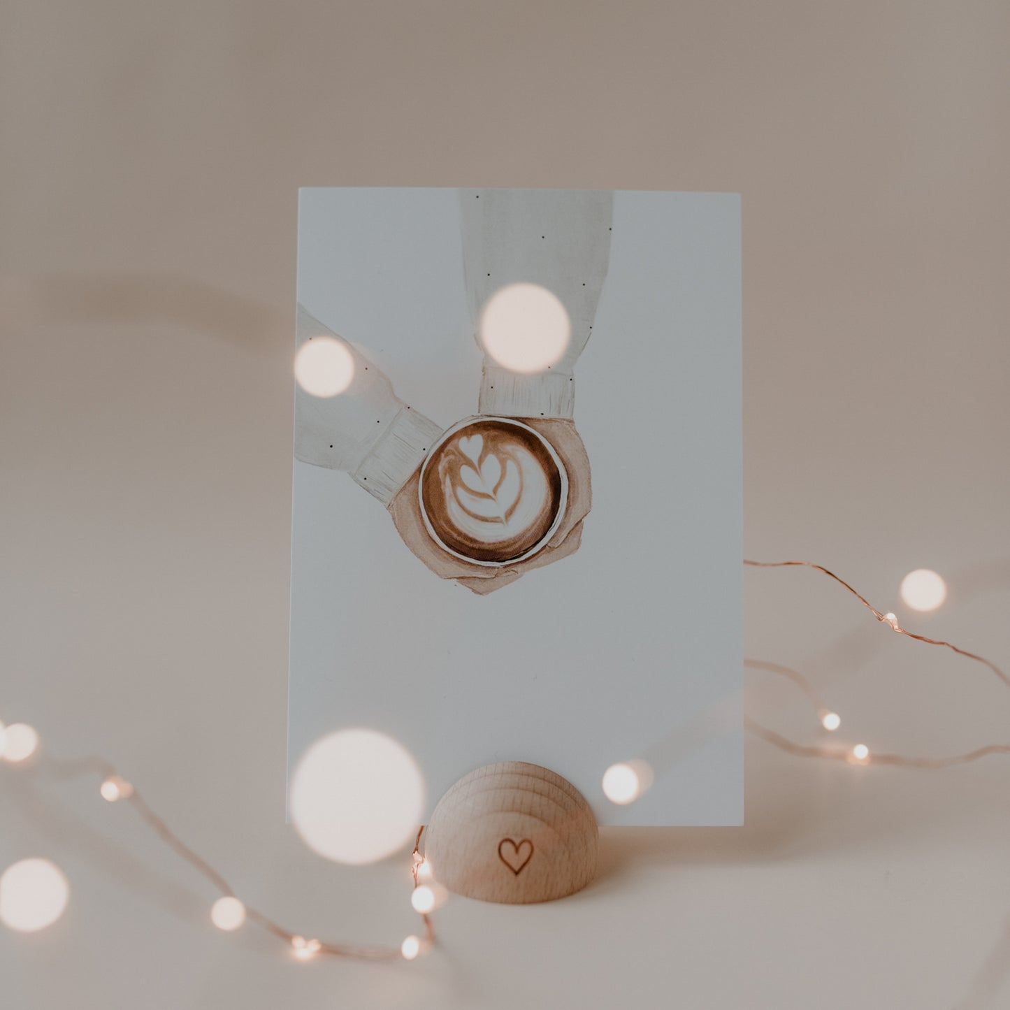Watercolor card Coffee (PU = 10 pieces)
