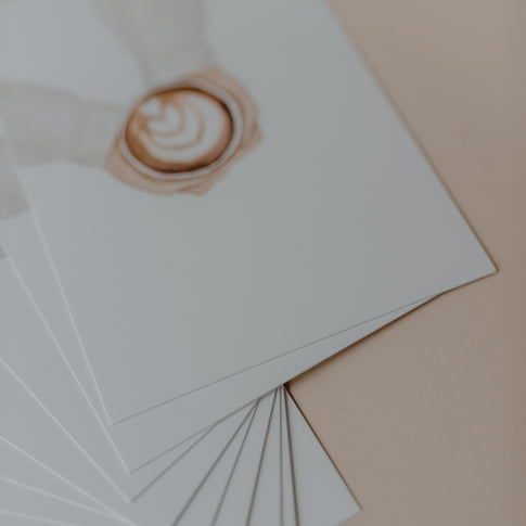 Watercolor card Coffee (PU = 10 pieces)