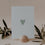Aquarellkarte Heart Mint (UE = 10 Pièces)