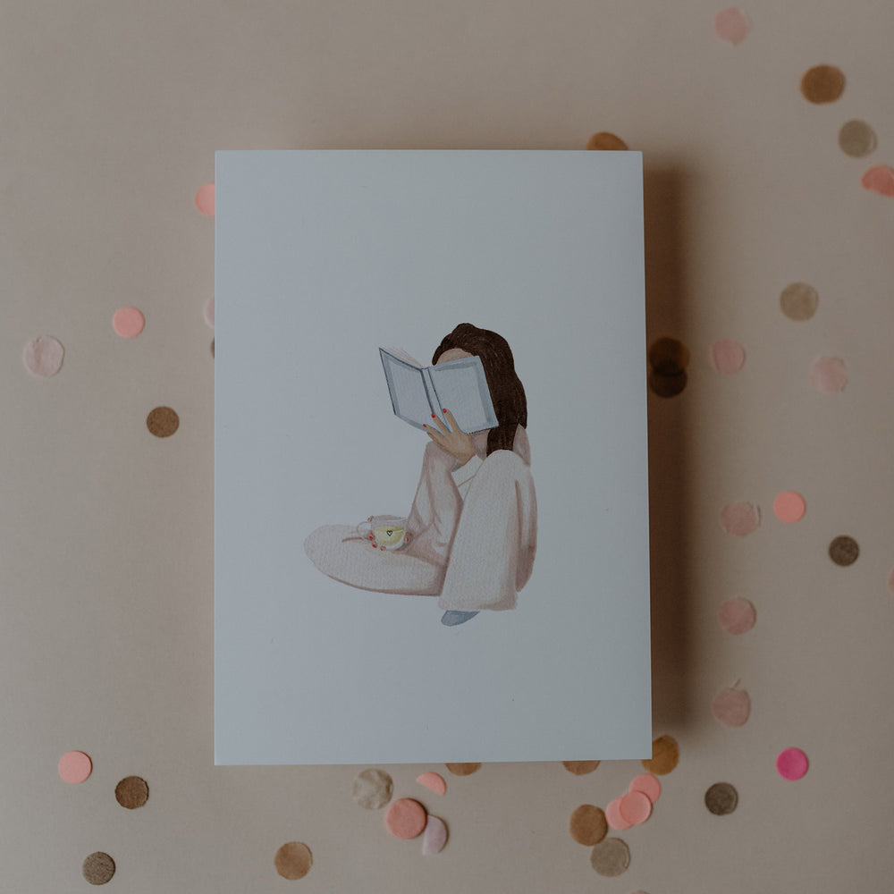 Carte aquarelle Pyjama fille (VE = 10 pcs)
