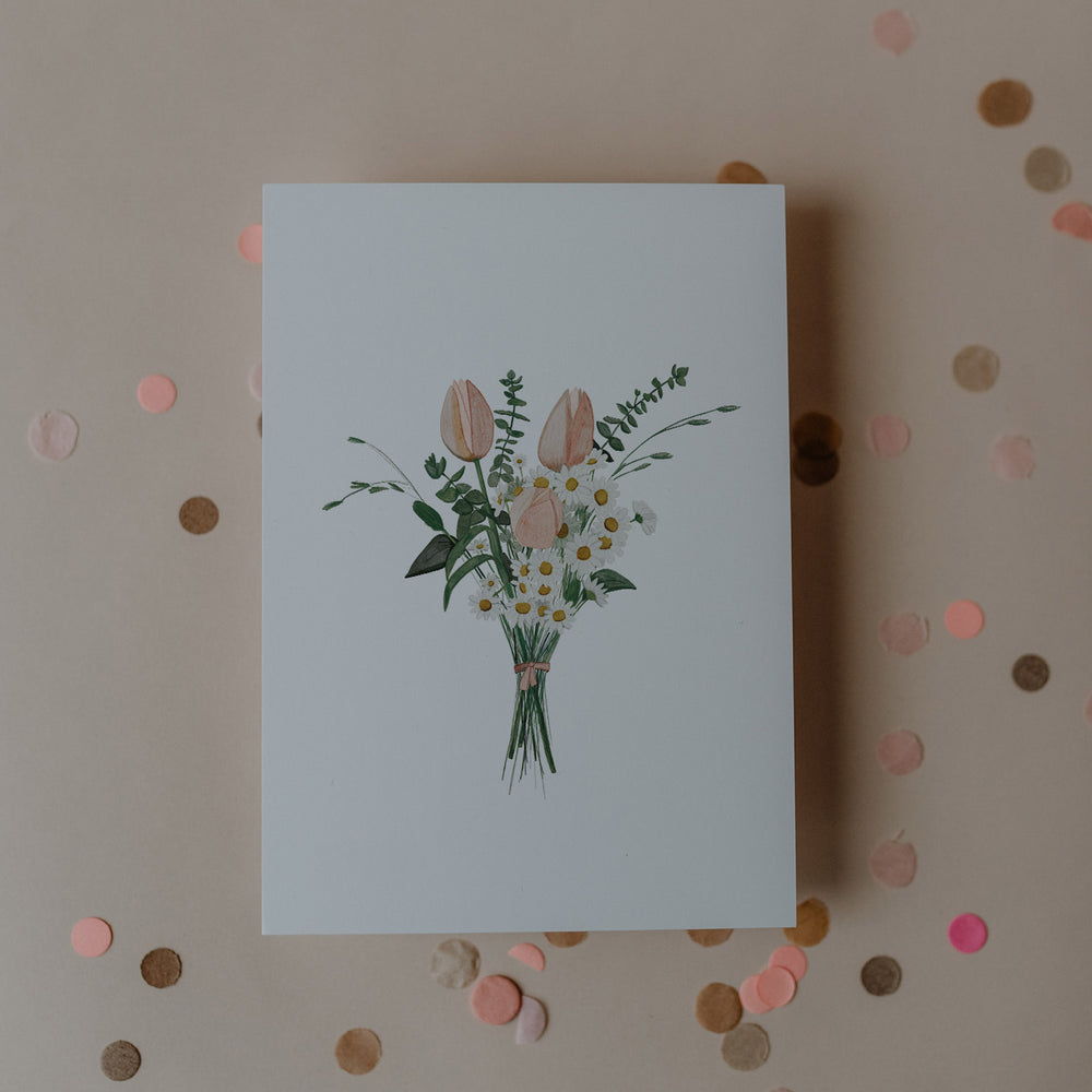 Aquarellkarte Flower bouquet (VE = 10 Stk)