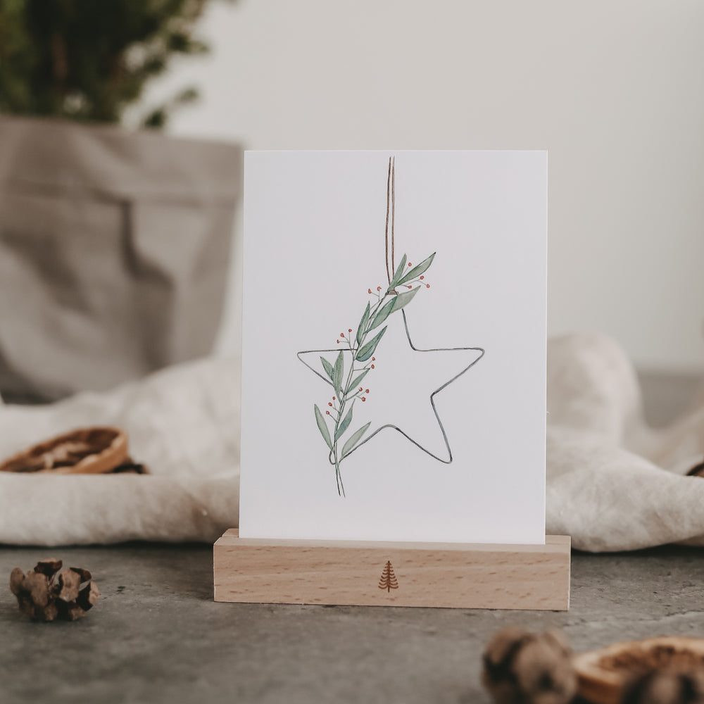Carte aquarelle Couronne d'étoiles (VE = 10 pièces)