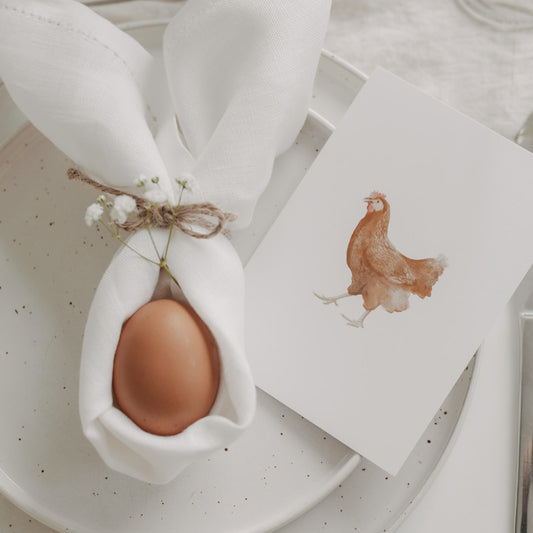 Carte aquarelle Poule (VE = 10 pcs)