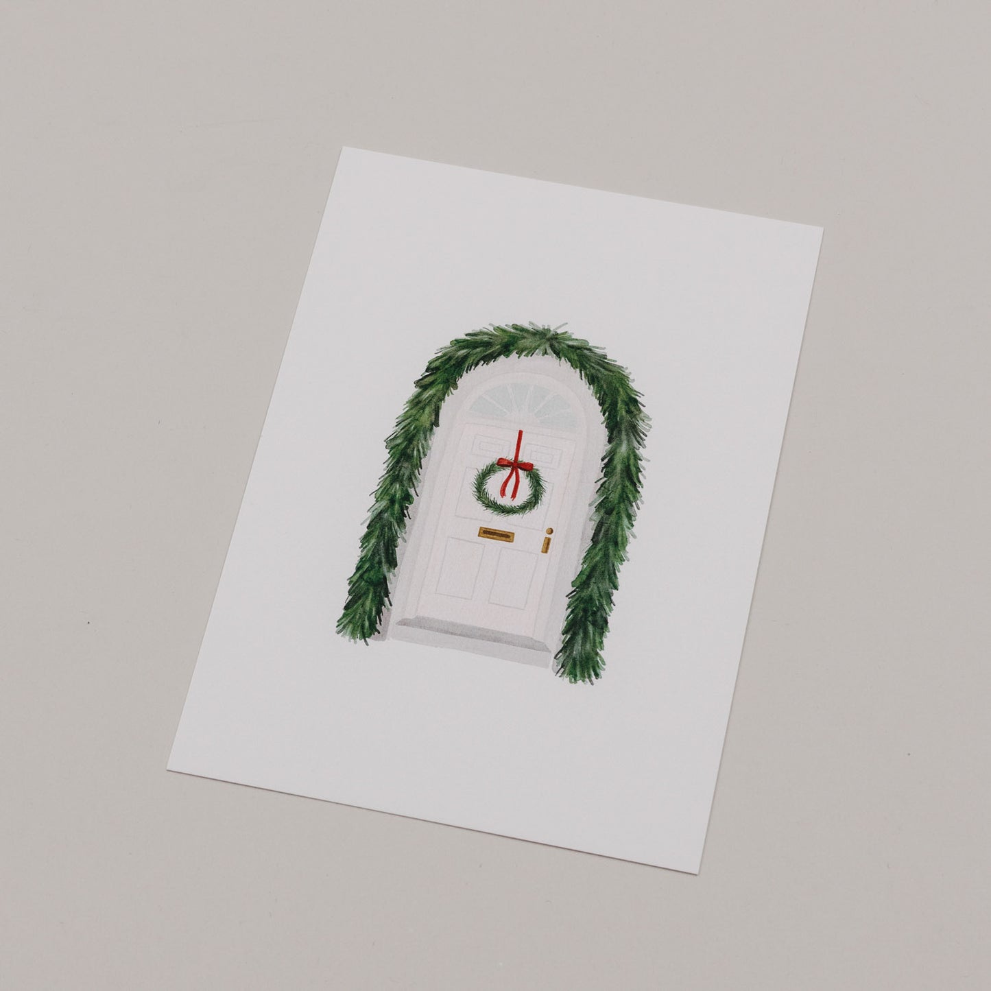 Aquarellkarte Christmas door (VE = 10 Stk)