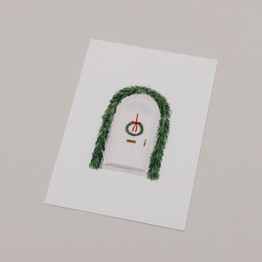 Aquarellkarte Christmas door (VE = 10 Stk)