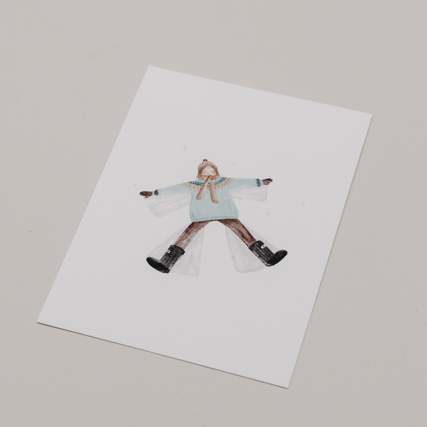 Aquarellkarte Snow angel (VE = 10 Stk)