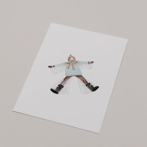 Aquarellkarte Snow angel (VE = 10 Stk)