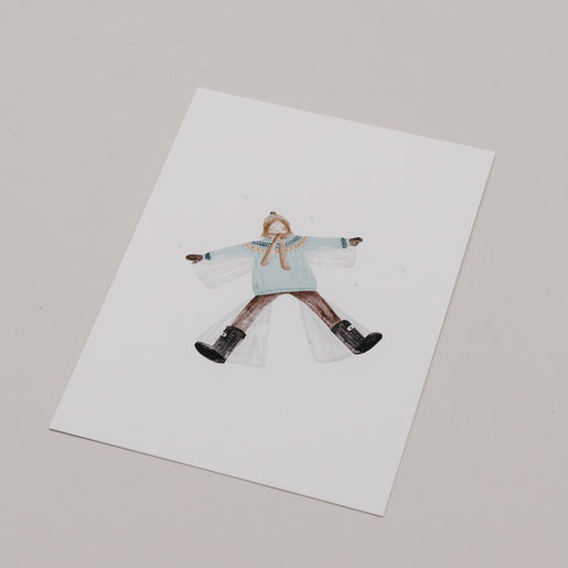 Aquarellkarte Snow angel (VE = 10 Stk)