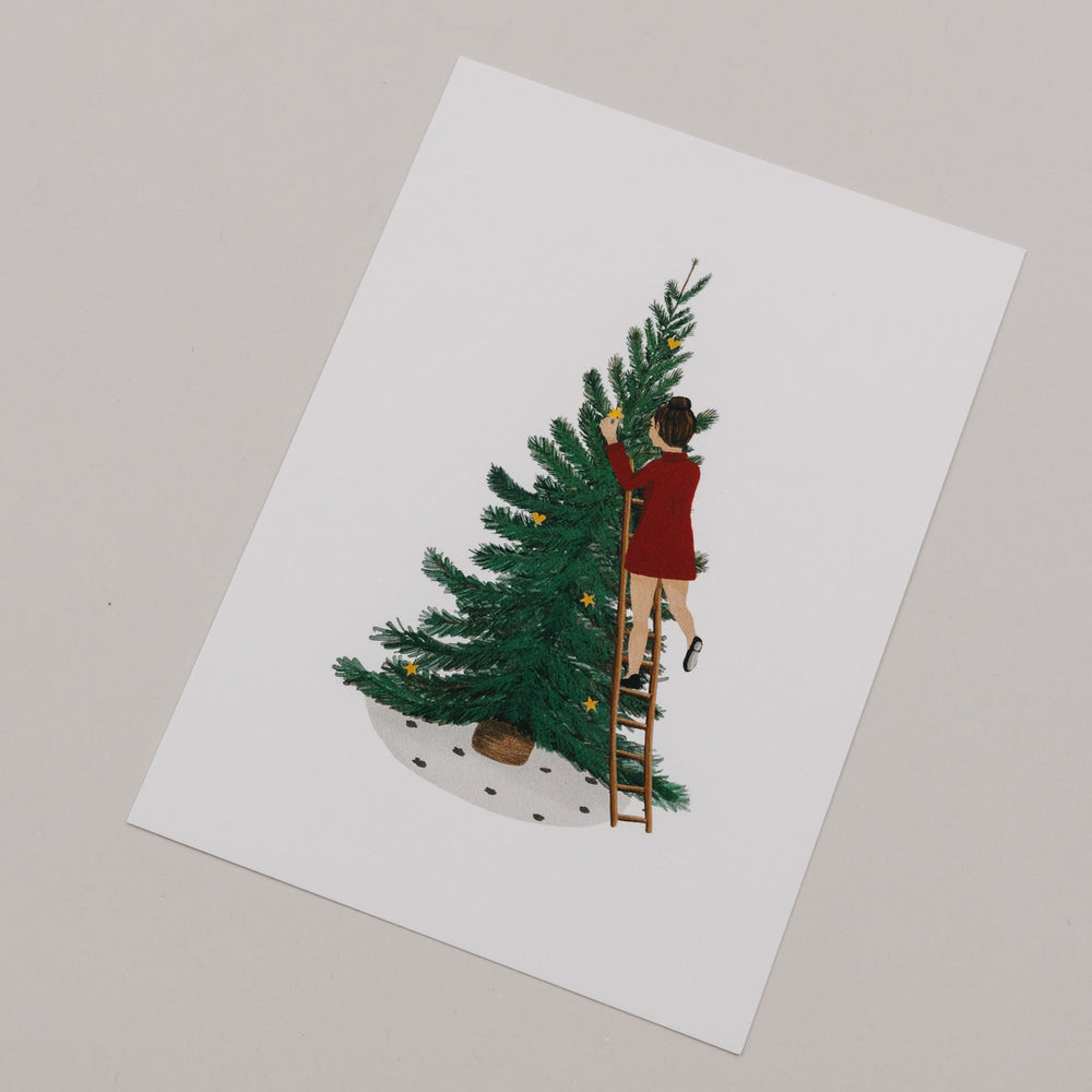 Aquarellkarte Tree girl (VE = 10 Stk)