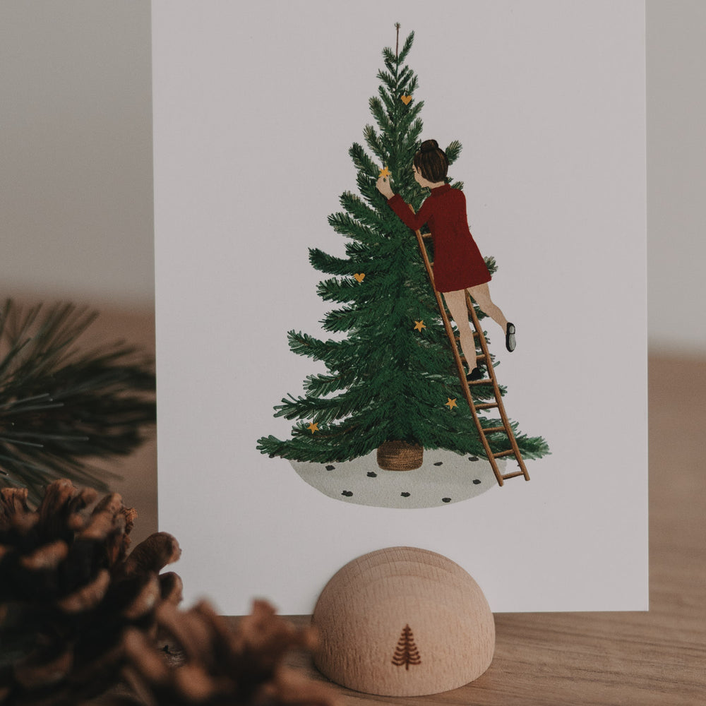 Aquarellkarte Tree girl (VE = 10 Stk)