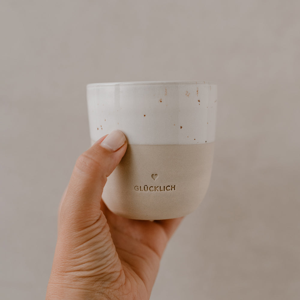 Kleiner Becher Glücklich (VE = 4 Stück)