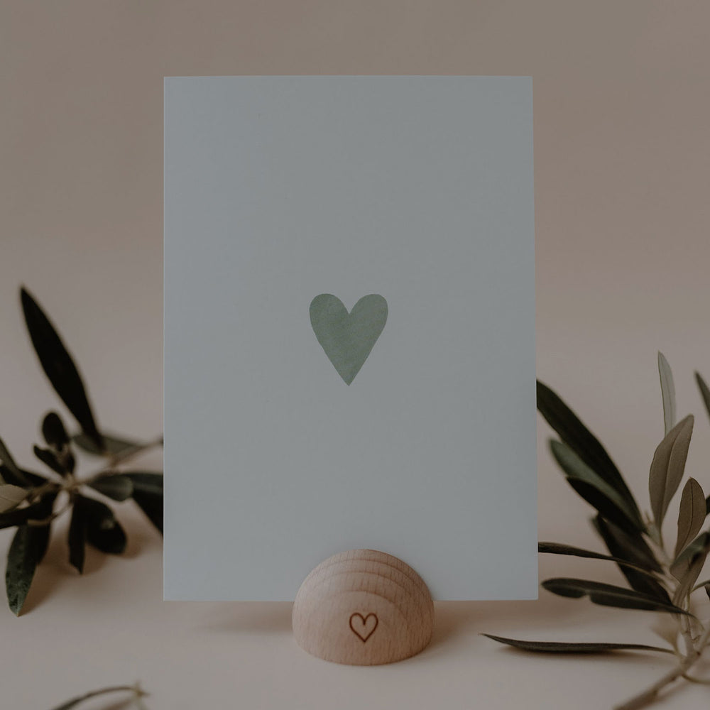 Half-round Card Holder Heart (PU = 6 pcs)