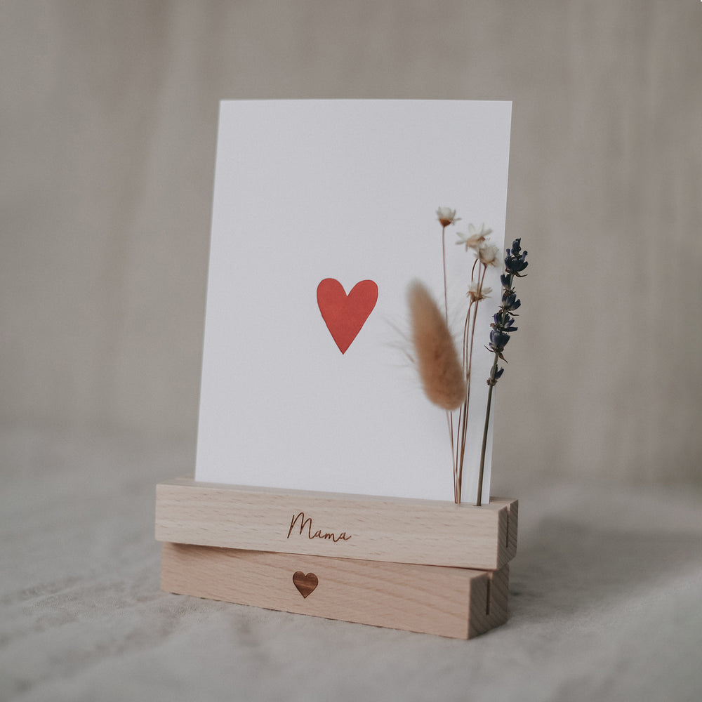 Card and flower holder set of 2 - 12 cm Mama (PU= 6 sets)