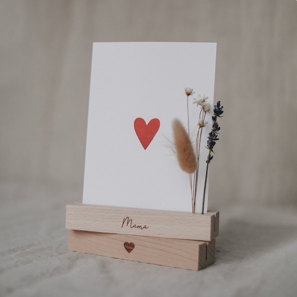Card and flower holder set of 2 - 12 cm Mama (PU= 6 sets)