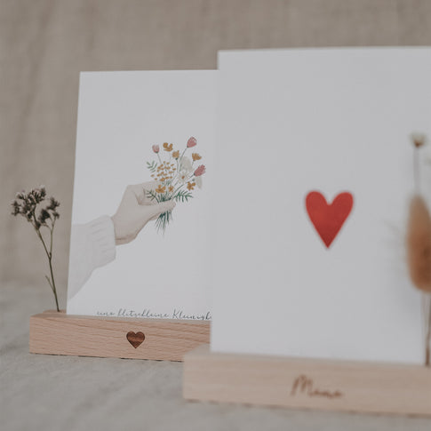 Card and flower holder set of 2 - 12 cm Mama (PU= 6 sets)