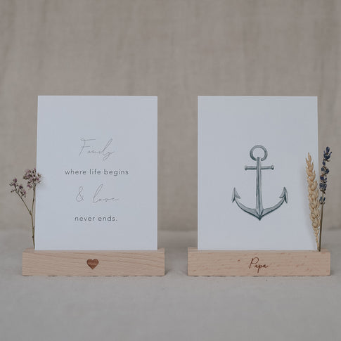 Card and flower holder set of 2 - 12 cm dad (PU= 6 sets)