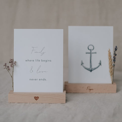 Card and flower holder set of 2 - 12 cm dad (PU= 6 sets)