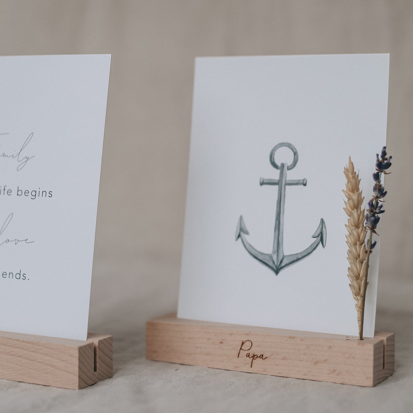 Card and flower holder set of 2 - 12 cm dad (PU= 6 sets)