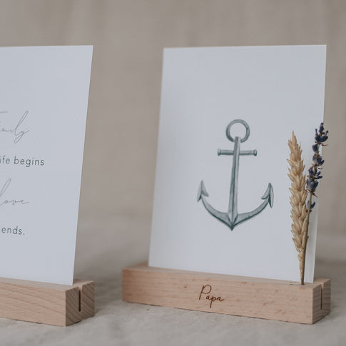 Card and flower holder set of 2 - 12 cm dad (PU= 6 sets)