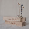 Card and flower holder 2-piece set - 12 cm Lebe Liebe Lache (VE= 6 sets)