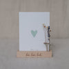 Card and flower holder 2-piece set - 12 cm Lebe Liebe Lache (VE= 6 sets)