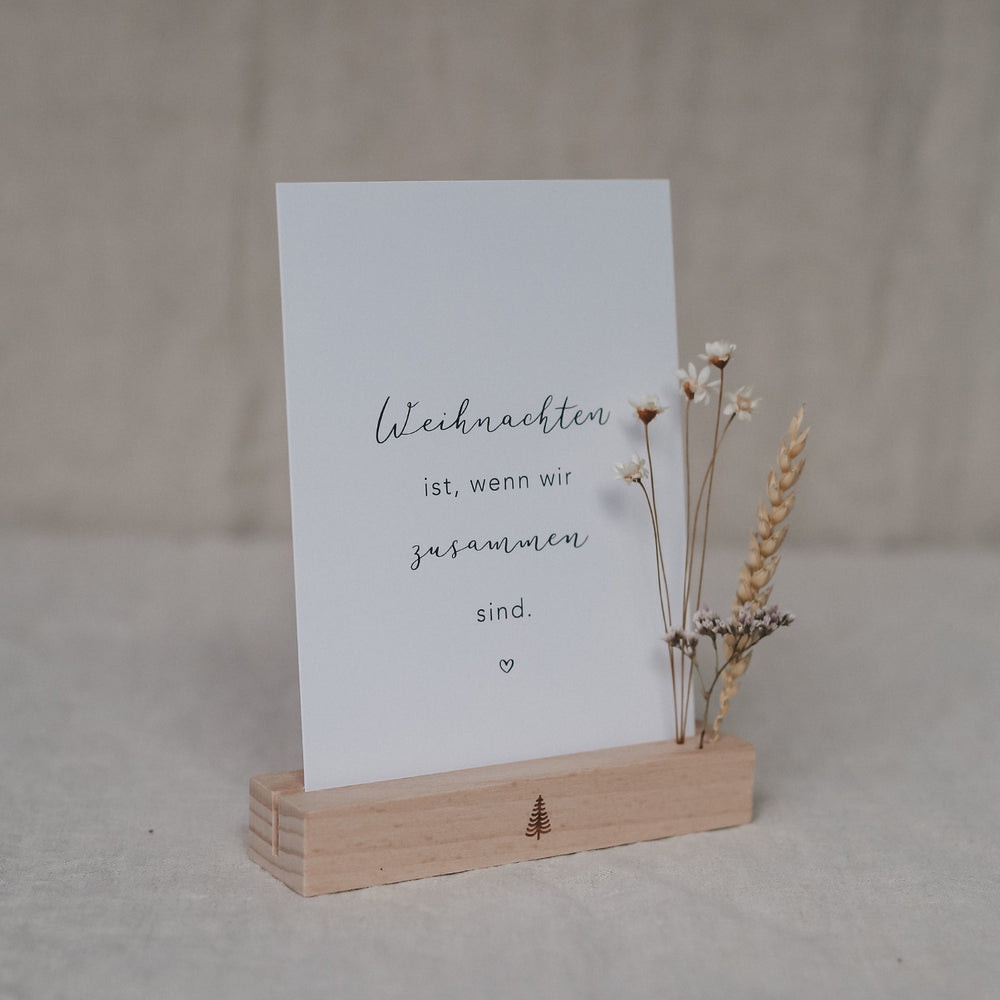 Card and flower holder set of 2 - 12 cm fir (PU= 6 sets)
