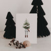 Support de cartes demi-rond sapin (VE = 6 pcs)