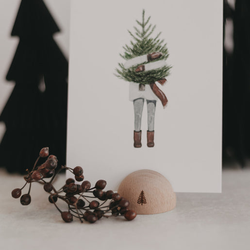 Half-round card holder fir (pack = 6 pcs)