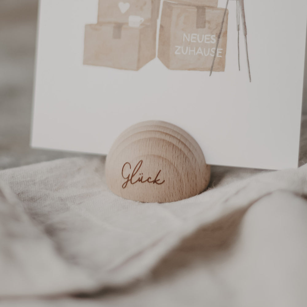 Half-round card holder Glück (VE = 6 pcs)