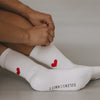 Socken Herz rot (VE = 5 Stk)