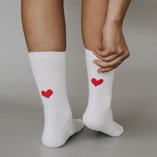 Socken Herz rot (VE = 5 Stk)
