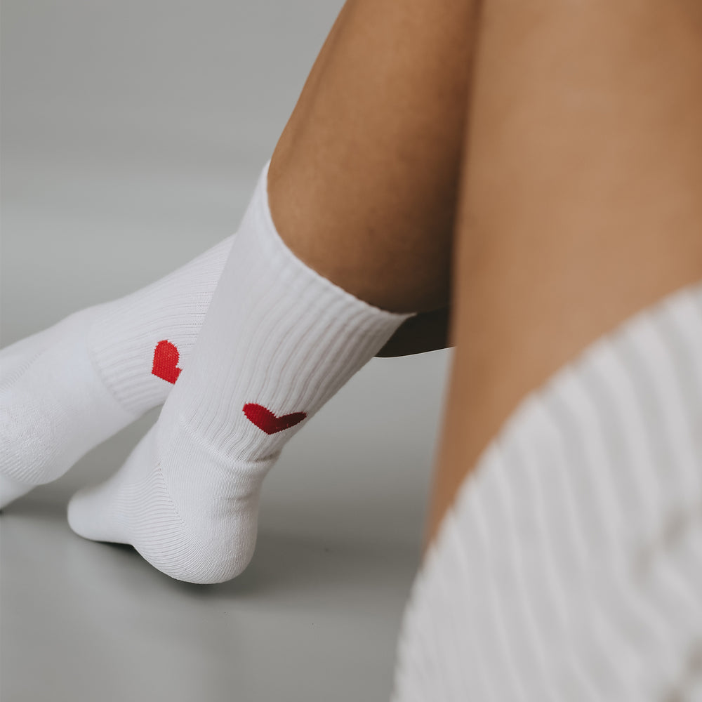 Socken Herz rot (VE = 5 Stk)