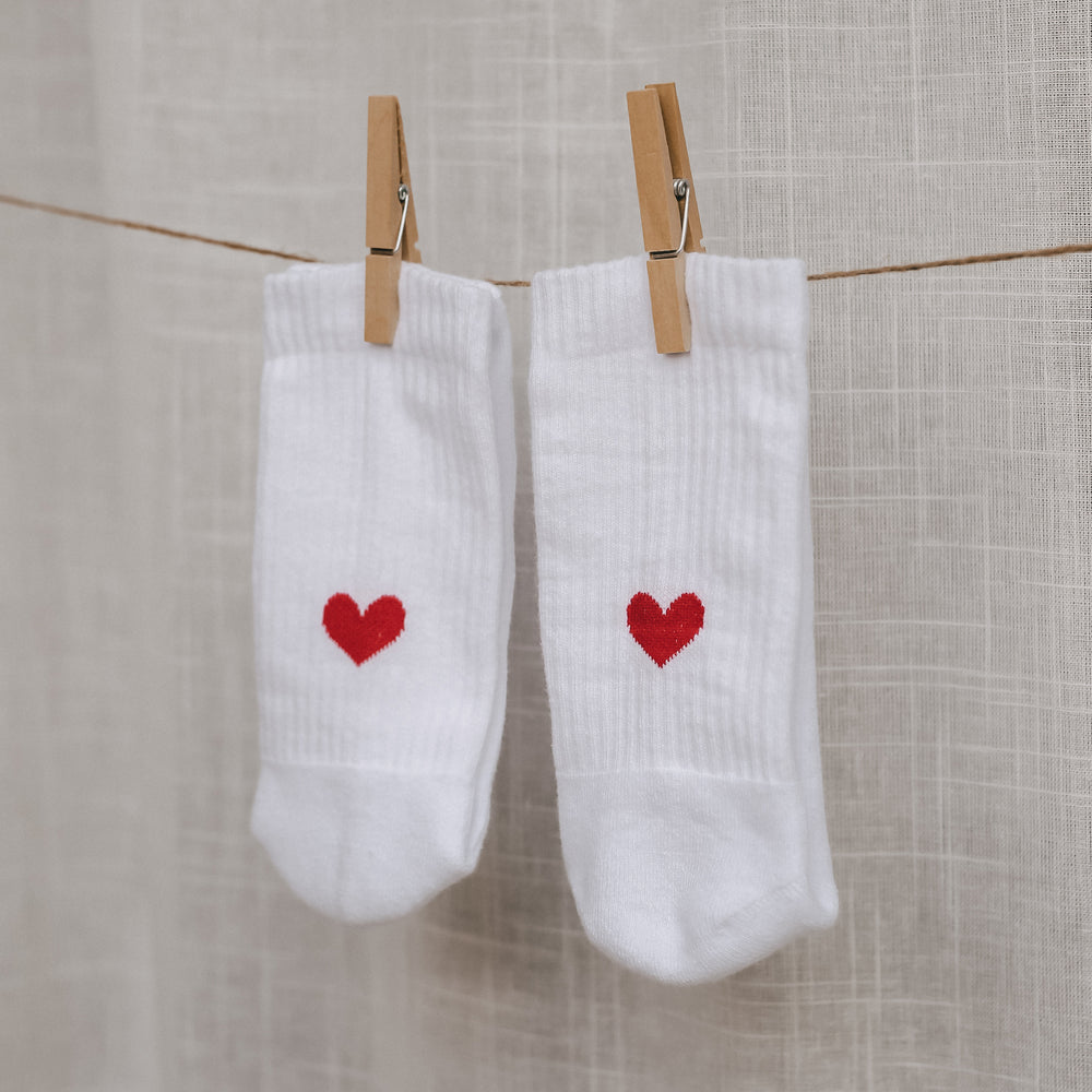 Socken Herz rot (VE = 5 Stk)