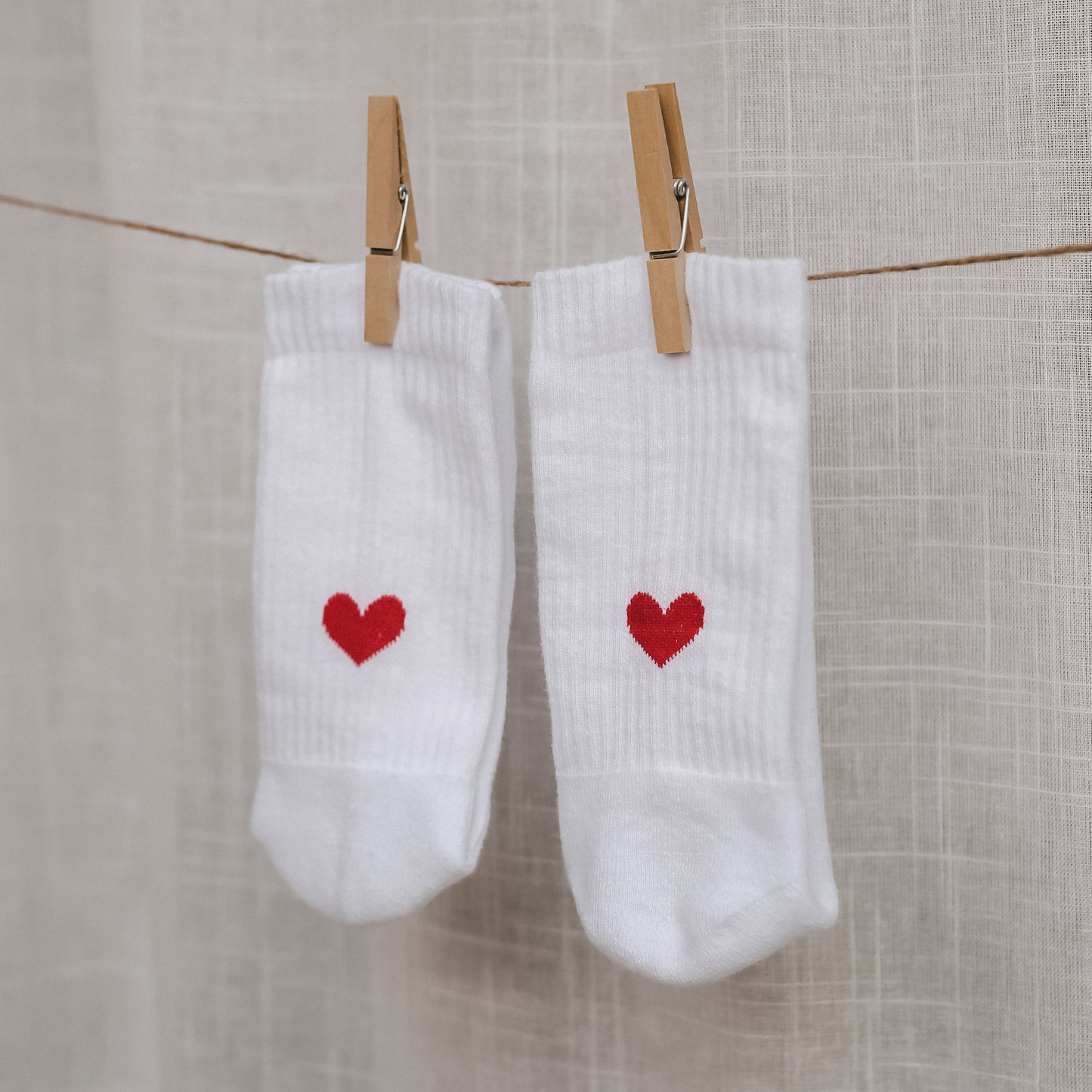 Socken Herz rot (VE = 5 Stk)