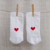 Socken Herz rot (VE = 5 Stk)