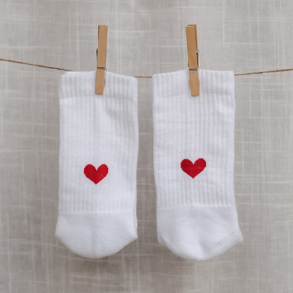 Socken Herz rot (VE = 5 Stk)