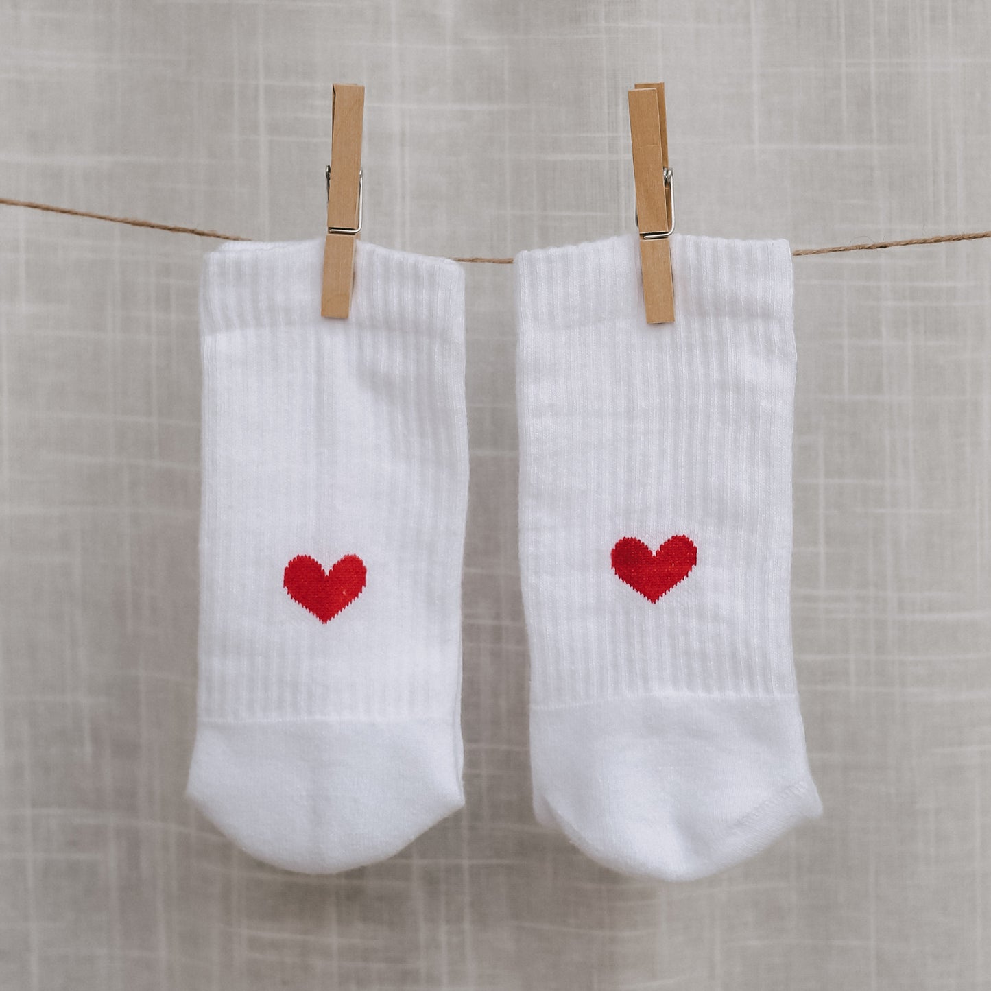 Socken Herz rot (VE = 5 Stk)