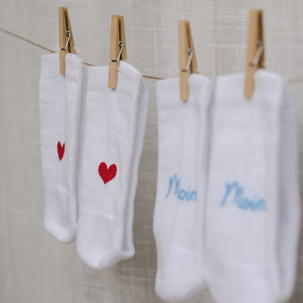 Socken Herz rot (VE = 5 Stk)