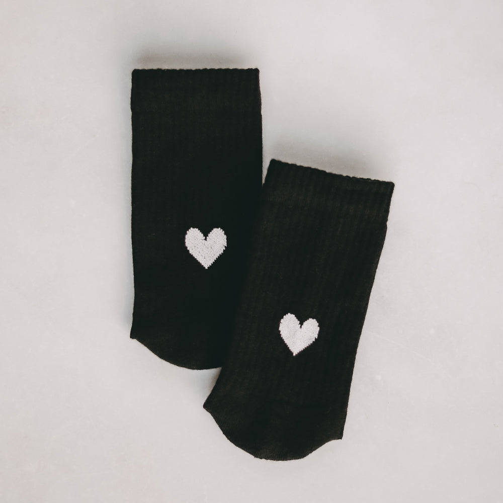Chaussettes cœur noir (VE = 5 pcs)