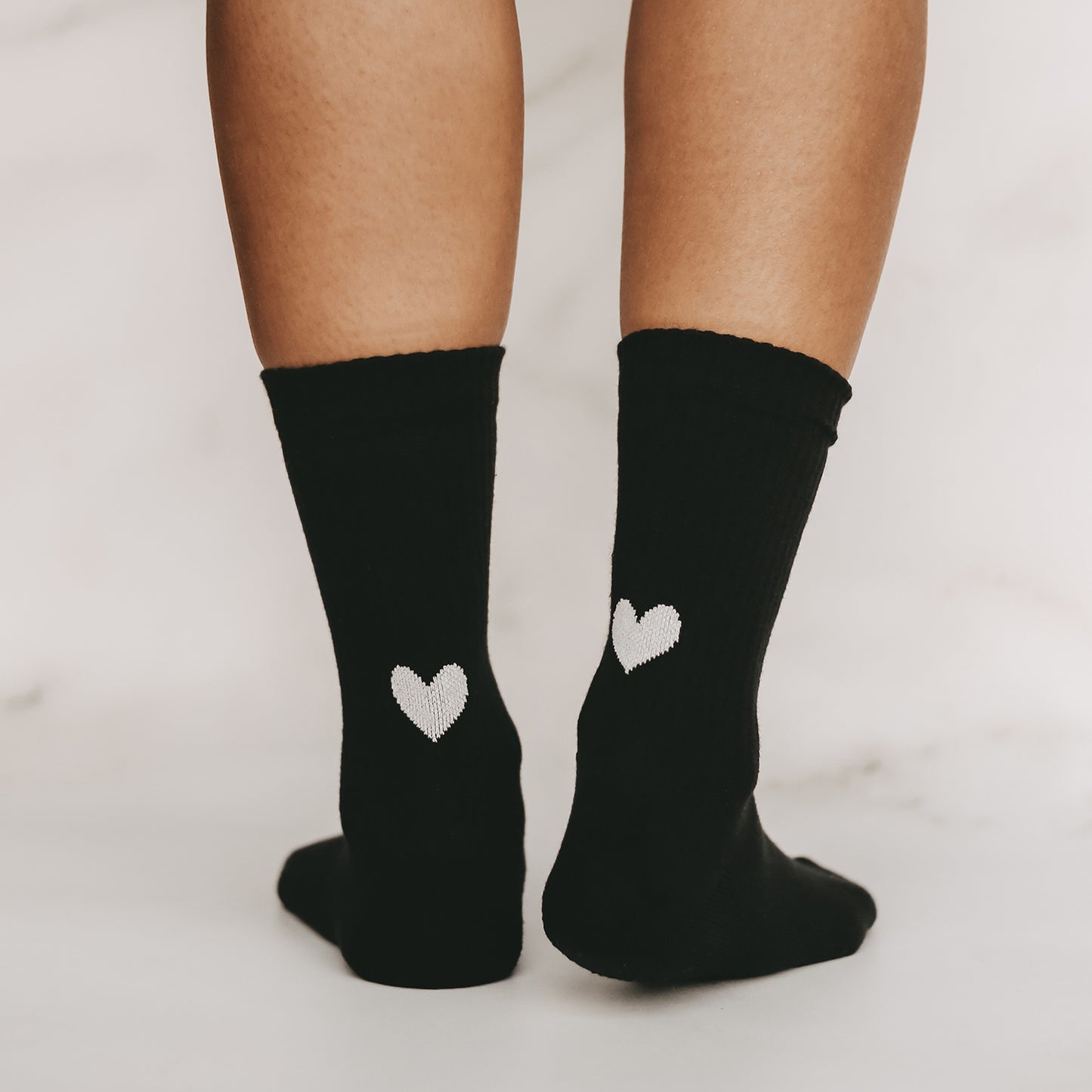 Chaussettes cœur noir (VE = 5 pcs)