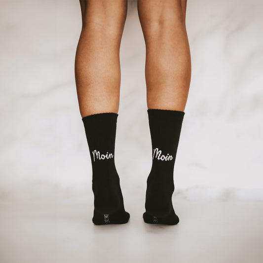 Socken moin moin schwarz (VE = 5 Stk)