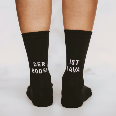 Socks The Floor is Lava black (VE = 5 pcs)