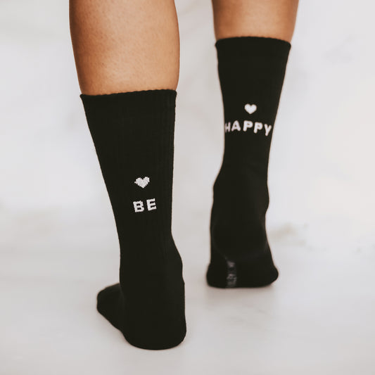 Socken be happy schwarz  (VE = 5 Stk)